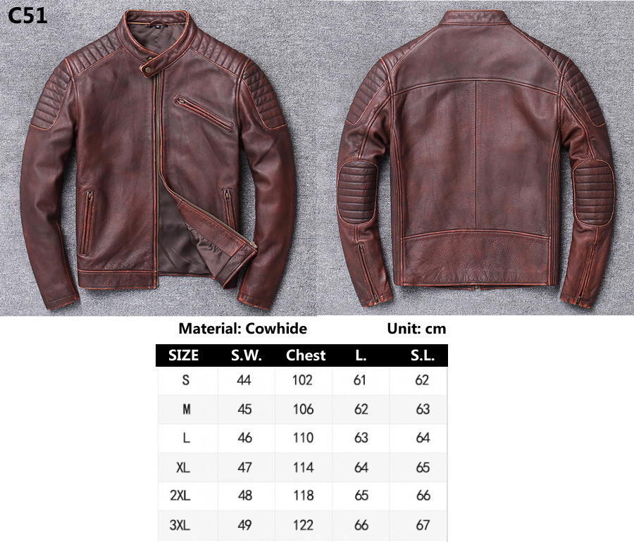 Motorcycle jersey,riding clothes， Material cowhide C51-C60