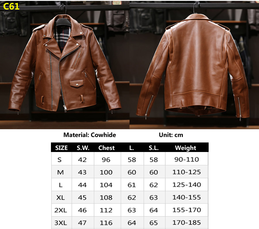 Motorcycle jersey,riding clothes， Material cowhide C61-C70